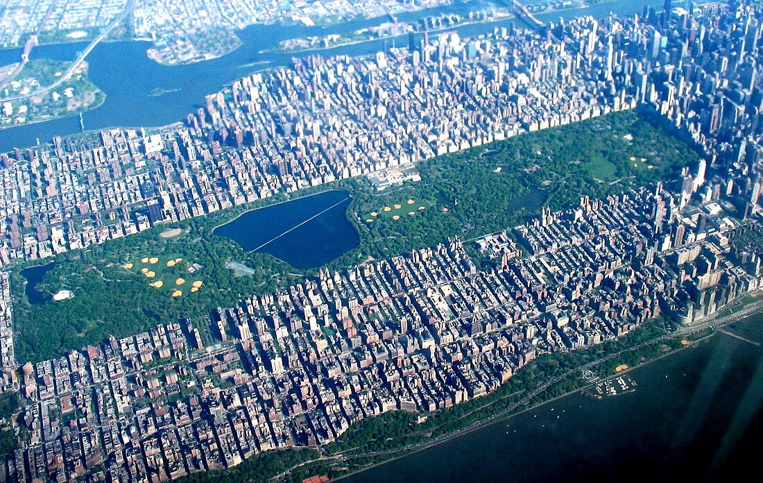 Aerial view of Central Park in New York City
